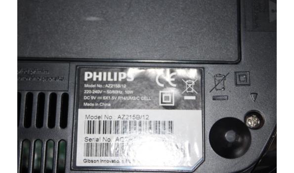 2 draagbare radio/cd-spelers PHILIPS AZ15B/12,werking niet gekend